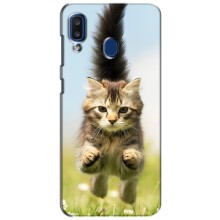 Чехлы с Котиками для Samsung Galaxy a20 2019 (A205F) (VPrint) (Прыжок кота)