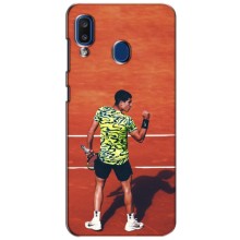 Чехлы с принтом Спортивная тематика для Samsung Galaxy a20 2019 (A205F) (Алькарас Теннисист)