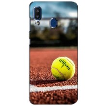 Чехлы с принтом Спортивная тематика для Samsung Galaxy a20 2019 (A205F) (Теннисный корт)