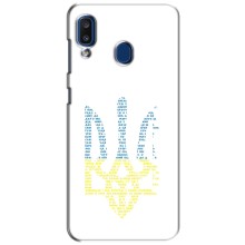 Чехлы для Samsung Galaxy a20 2019 (A205F)  Укр. Символика (AlphaPrint) (Герб из букв)