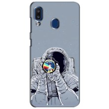 Чехол NASA для Samsung Galaxy a20 2019 (A205F) (AlphaPrint) (Космонавт фото)