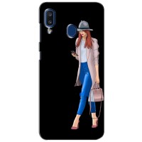 Чехол с картинкой Модные Девчонки Samsung Galaxy a20 2019 (A205F) – Девушка со смартфоном