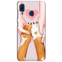 Чехол (ТПУ) Милые собачки для Samsung Galaxy a20 2019 (A205F) (Любовь к собакам)