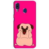 Чехол (ТПУ) Милые собачки для Samsung Galaxy a20 2019 (A205F) – Веселый Мопсик