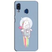 Чехол Unicorn на Samsung Galaxy a20 2019 (A205F) (Единорог космонавт)