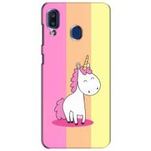 Чехол Unicorn на Samsung Galaxy a20 2019 (A205F) (Радужный Единорог)