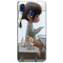 Дівчачий Чохол для Samsung Galaxy a20 2019 (A205F) (ДІвчина з іграшкою)