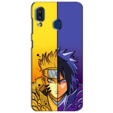 Купить Чехлы на телефон с принтом Anime для Самсунг А20 (2019) (Naruto Vs Sasuke)