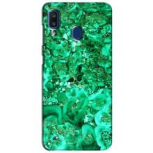 Мраморний чехол на Samsung Galaxy a20 2019 (A205F) (VPrint) – Салатовий Мрамор