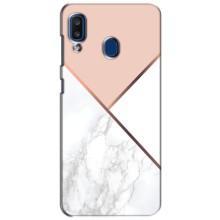Мраморний чехол на Samsung Galaxy a20 2019 (A205F) (VPrint) – Тройний мрамор