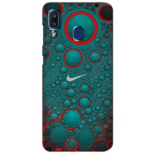 Силиконовый Чехол на Samsung Galaxy a20 2019 (A205F) с картинкой Nike (Найк зеленый)