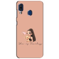 Силиконовый Чехол на Samsung Galaxy a20 2019 (A205F) с картинкой Стильных Девушек (С собакой)