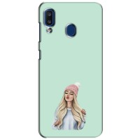 Силиконовый Чехол на Samsung Galaxy a20 2019 (A205F) с картинкой Стильных Девушек (В шапке)