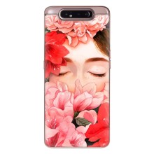 Чехлы (ART) Цветы на Samsung Galaxy a80 2019 ( A805F ) (VPrint) (Глаза в цветах)