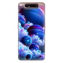Чехлы КОСМОС для Samsung Galaxy a80 2019 ( A805F ) – Синие планеты