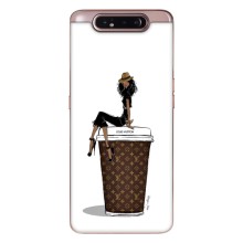 Чехлы Луи Витон для Samsung Galaxy a80 2019 ( A805F ) (AlphaPrint - LOUIS VUITTON) (кофе LOUIS VUITTON)