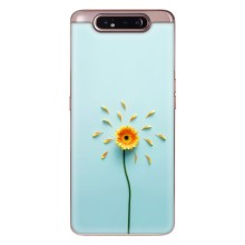 Чехлы с Цветами для Samsung Galaxy a80 2019 ( A805F ) (VPrint) (Желтый цветок)