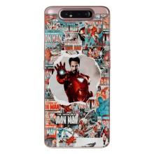 Чехлы с героями Марвел Samsung Galaxy a80 2019 ( A805F ) (VPrint) – Айронмен