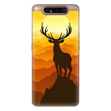 Чехлы с изображением разных животных для Samsung Galaxy a80 2019 ( A805F ) (Силуэт Оленя)