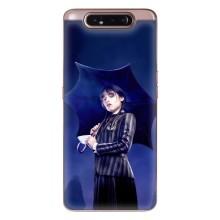 Чехлы с принтом Уэнсдей на Samsung Galaxy a80 2019 ( A805F ) – Уэнсдей с зонтом