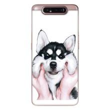 Чехлы с собаками для Samsung Galaxy a80 2019 ( A805F ) (VPrint) (Довольный Хаски)