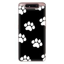 Чехлы с собаками для Samsung Galaxy a80 2019 ( A805F ) (VPrint) (Следы собаки)