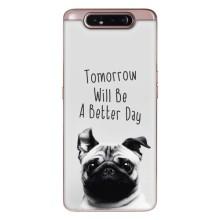 Чехлы с собаками для Samsung Galaxy a80 2019 ( A805F ) (VPrint) (Смешной Мопс)