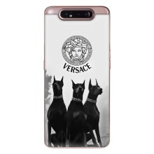 Чехлы VERSACE для Самсунг Галакси A80 2019 ( А805Ф ) (PREMIUMPrint) (Доберман Версаче)