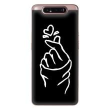 Чохол (Знак сердечка) для Samsung Galaxy a80 2019 ( A805F ) – Сердечко на чорному