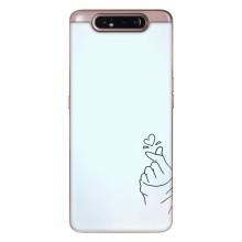 Чохол (Знак сердечка) для Samsung Galaxy a80 2019 ( A805F ) – Сердечко на блакитному