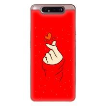 Чохол (Знак сердечка) для Samsung Galaxy a80 2019 ( A805F ) – Сердечко на червоному