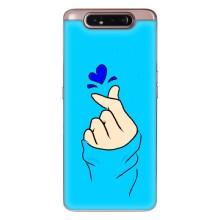 Чохол (Знак сердечка) для Samsung Galaxy a80 2019 ( A805F ) – Сердечко на синоьому