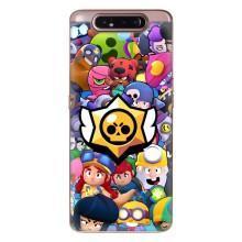 Чехол для Samsung Galaxy a80 2019 ( A805F ) Бравл Старс (VPrint) – Лого Brawl Stars