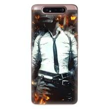 Силиконовый чехол с картинкой "Герой Pubg" на Samsung Galaxy a80 2019 ( A805F ) – Man Пубг