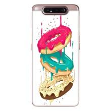 Чехол с изображением  вкусной еды для Samsung Galaxy a80 2019 ( A805F ) – Сочные пончики