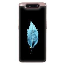 Чехол с картинками на черном фоне для Samsung Galaxy a80 2019 ( A805F ) – Листочек