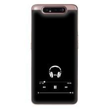 Чехол с картинками на черном фоне для Samsung Galaxy a80 2019 ( A805F ) – Плеер
