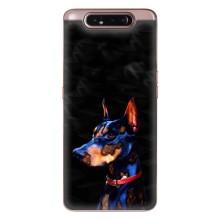 Бампер для Samsung Galaxy a80 2019 ( A805F ) с картинкой "Песики" (Собака Мопс)