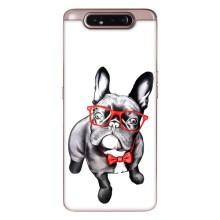 Бампер для Samsung Galaxy a80 2019 ( A805F ) с картинкой "Песики" (В очках)
