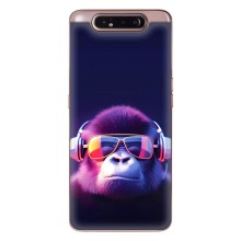 Чехол с Обезьянами Samsung Galaxy a80 2019 ( A805F ) - (AlphaPrint) (Стильная обезьяна)