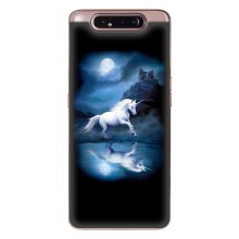 Чехол для Самсунг Галакси A80 2019 ( А805Ф ) - (Единорожки - Новинки) (AlphaPrint) (Единорог)