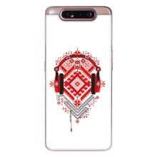 Силиконовый Чехол на Samsung Galaxy a80 2019 ( A805F ) с картинкой Вышиванки – Модная вышиванка