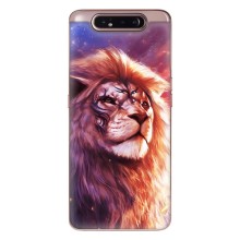 Чехол со Львом для Samsung Galaxy a80 2019 ( A805F ) (VPrint) (Красочный Лев)