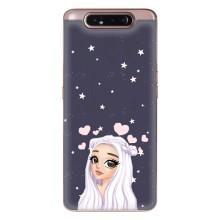Чехол Стильные девушки на Samsung Galaxy a80 2019 ( A805F ) – Девушка и сердечки