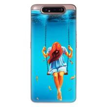 Чехол Стильные девушки на Samsung Galaxy a80 2019 ( A805F ) – Девушка на качели