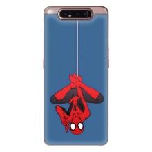 Чехол Супергерой Человека Паука на Samsung Galaxy a80 2019 ( A805F ) – На паутине