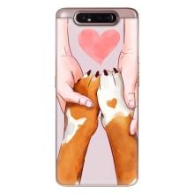 Чехол (ТПУ) Милые собачки для Samsung Galaxy a80 2019 ( A805F ) (Любовь к собакам)