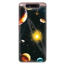Чехол (ТПУ) с планетами на Samsung Galaxy a80 2019 ( A805F ) – Вид с космоса