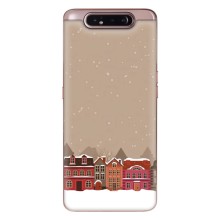 Новогодние, Праздничные Чехлы для Samsung Galaxy a80 2019 ( A805F ) - 2024 год (Зимний город)