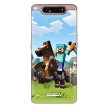 Чехлы для Samsung Galaxy a80 2019 ( A805F ) (Персонажи Майн Крафт) – На коне